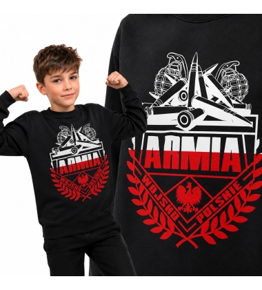 Bluza dziecięca Patriotyczna ARMIA (BIAŁO-CZERWONY)